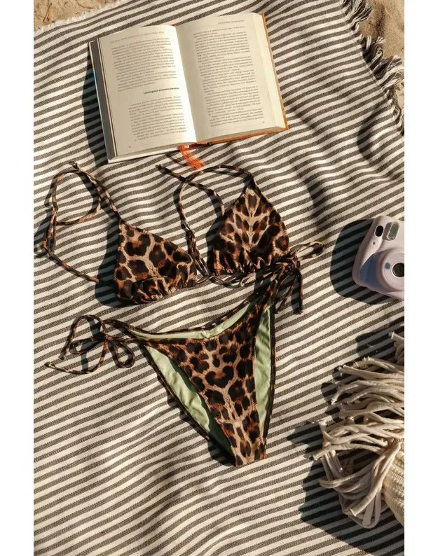 VAYU Bikini VAHINI V-formos bikinio apatinė dalis - Leopardinė