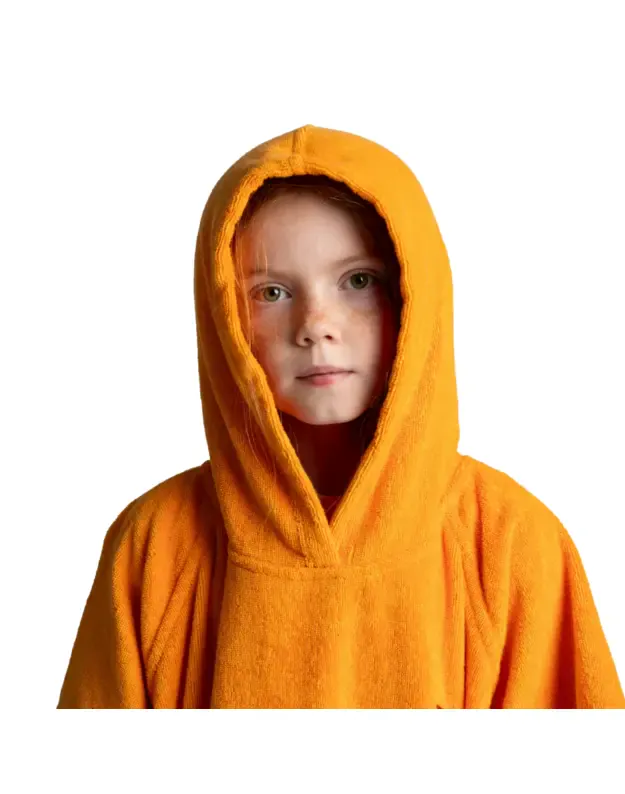 RED Kids Towelling Change Robe - Poncho (orange) 4
