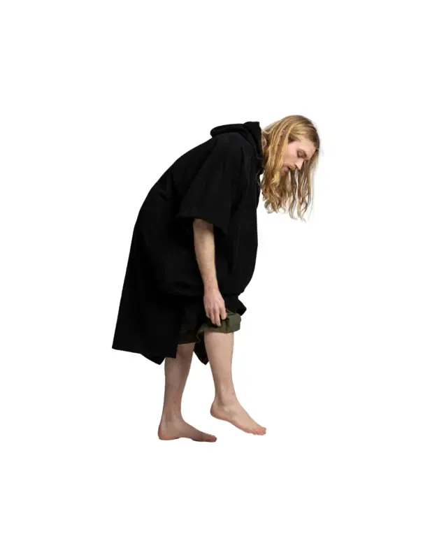 RED vyriškas pončas - rankšluostis (juodas) 3