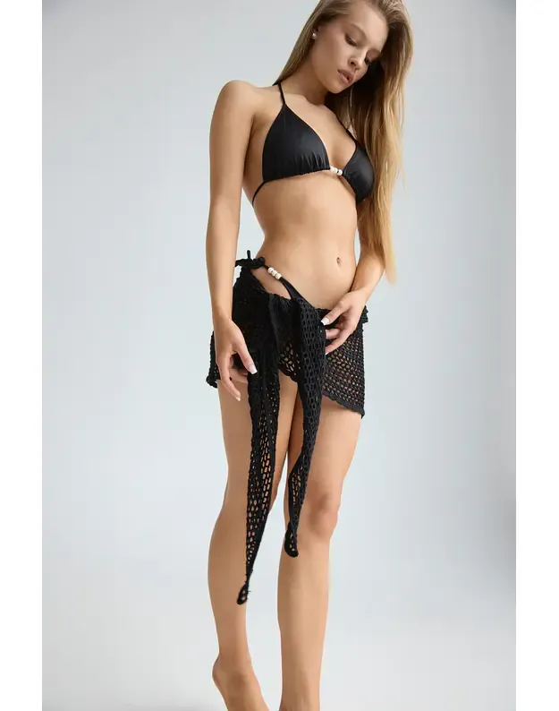 VAYU Bikini SAGARA braletės tipo bikinio liemenėlė su karoliukais - Juoda 5