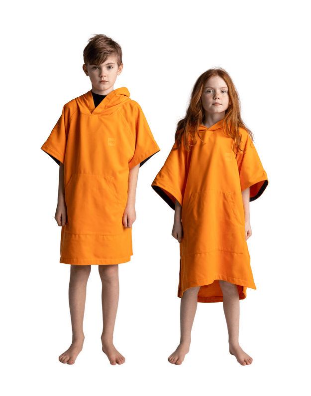 RED vaikiškas mikropluošto pončas - rankšluostis (Oranžinis)