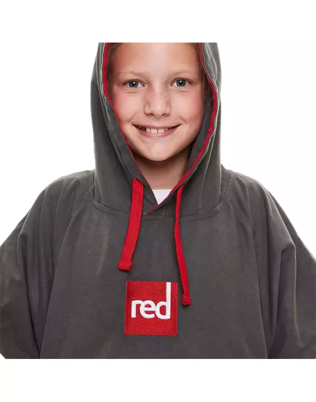 RED Original greitai džiūstantis vaikiškas pončas - rankšluostis (Pilkas) 5