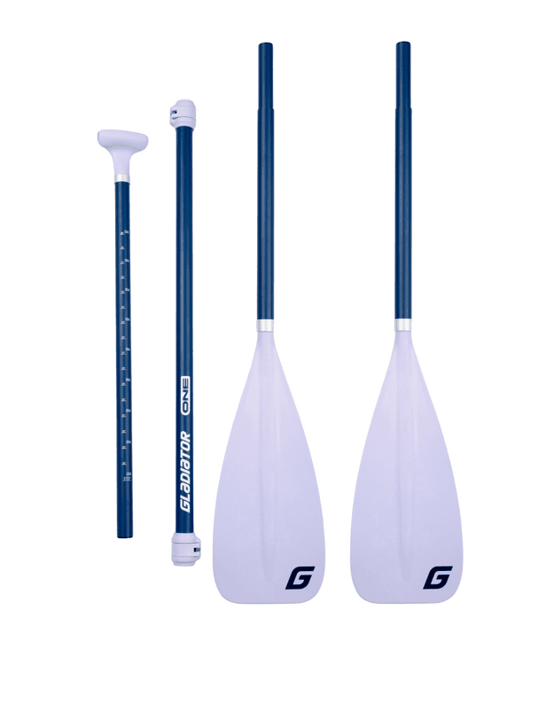 Gladiator One Dvigubas  irklentės stiklo pluošto irklas su nailono mente