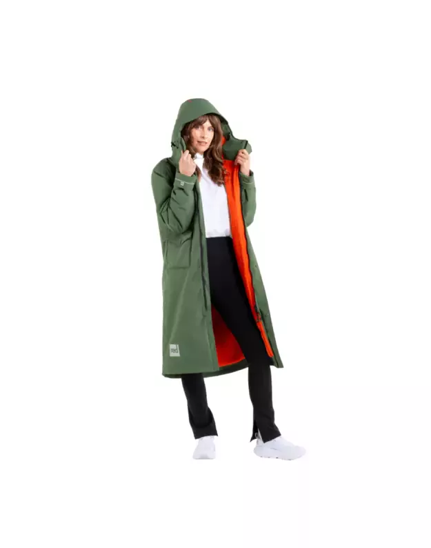 RED Original moteriškas šiltas apsiaustas (Miško Žalia) Slimline EVO 3