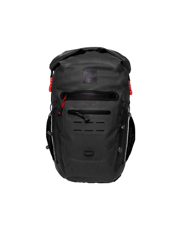 Red Apex Adventure Waterproof Backpack 30L - Obsidian Black