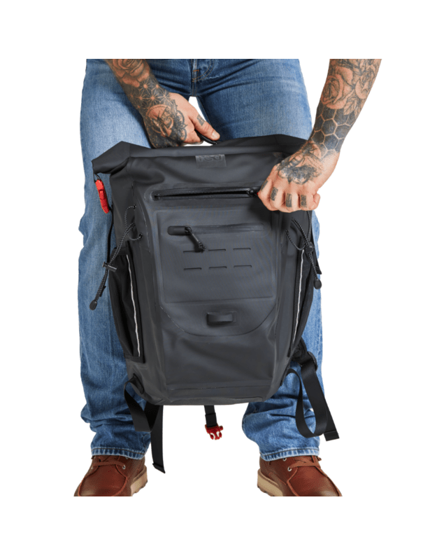 Red Apex Adventure Waterproof Backpack 30L - Obsidian Black 10