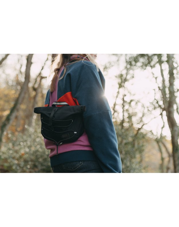 RED Lightweight Waterproof Crossbody Bag 7L – Obsidian Black 6
